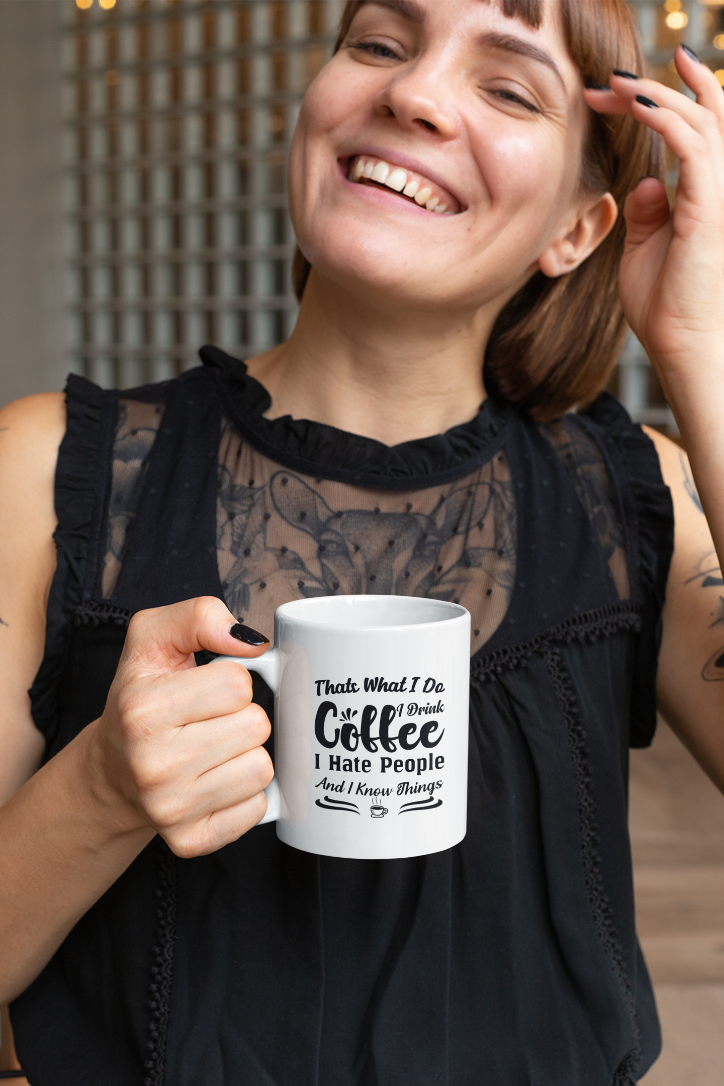 Coffee, Hate People & Know Things Mug