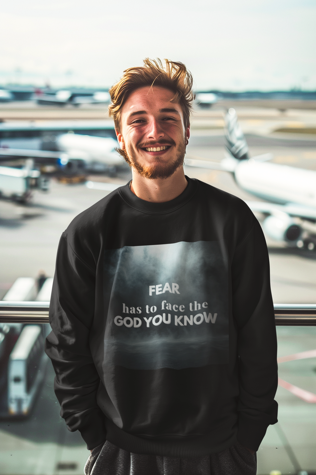 Limited Edition — “Fear Has to Face the God You Know” Sweatshirt (Black Only)