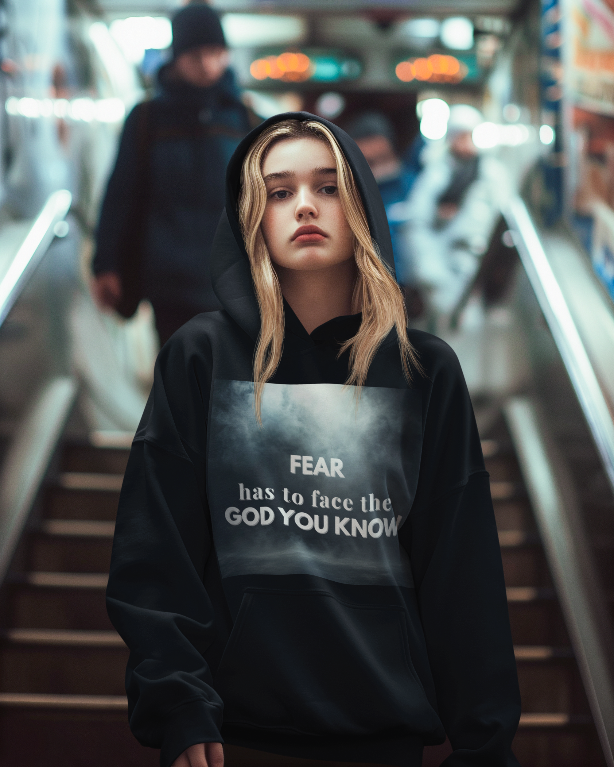 Fear Has to Face the God You Know Hoodie – Limited Edition Black Christian Streetwear