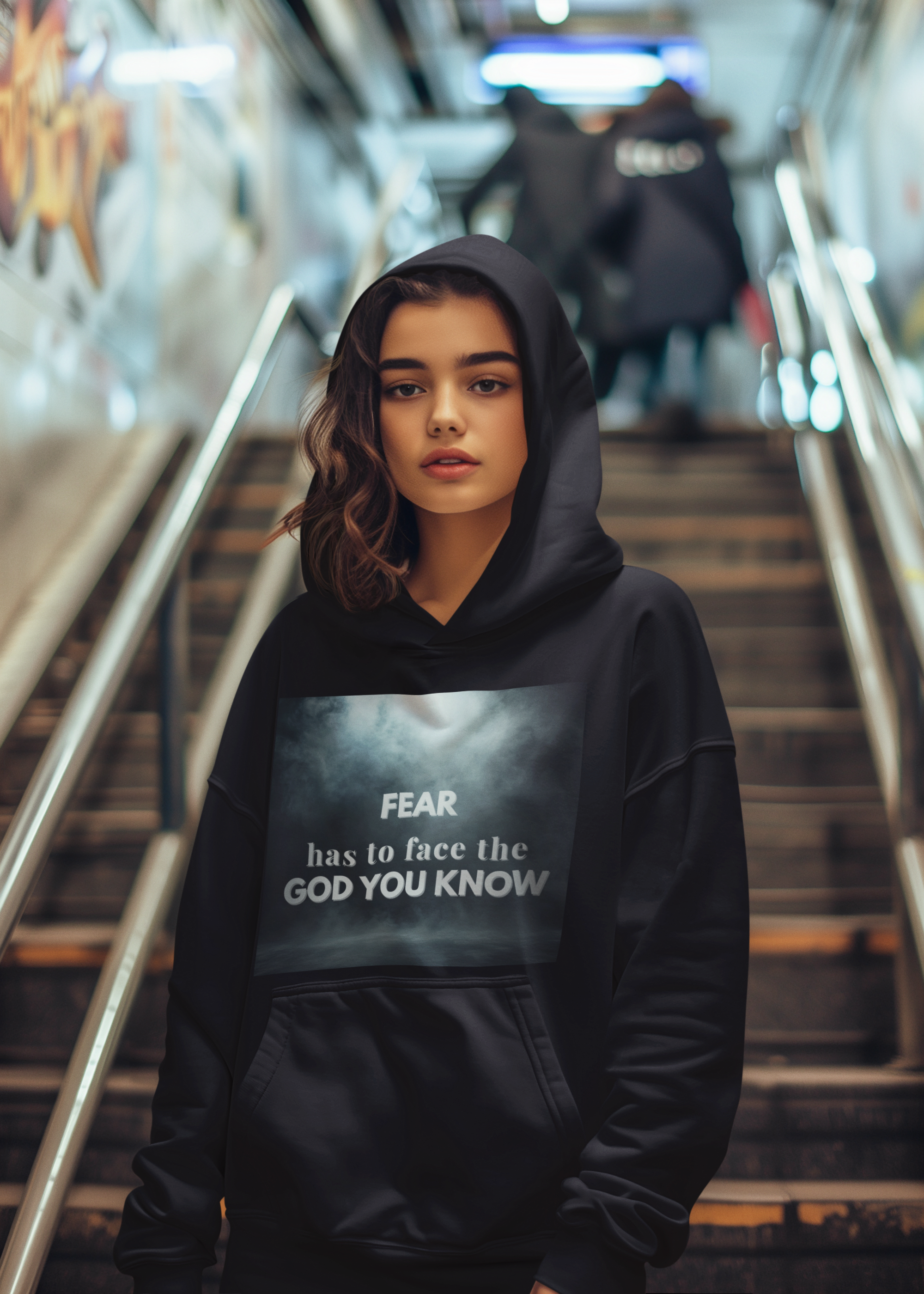 Fear Has to Face the God You Know Hoodie – Limited Edition Black Christian Streetwear
