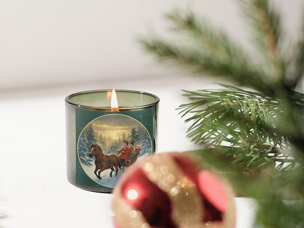 Winter Sleigh Candle – Cozy Holiday Jar (4oz/9oz)