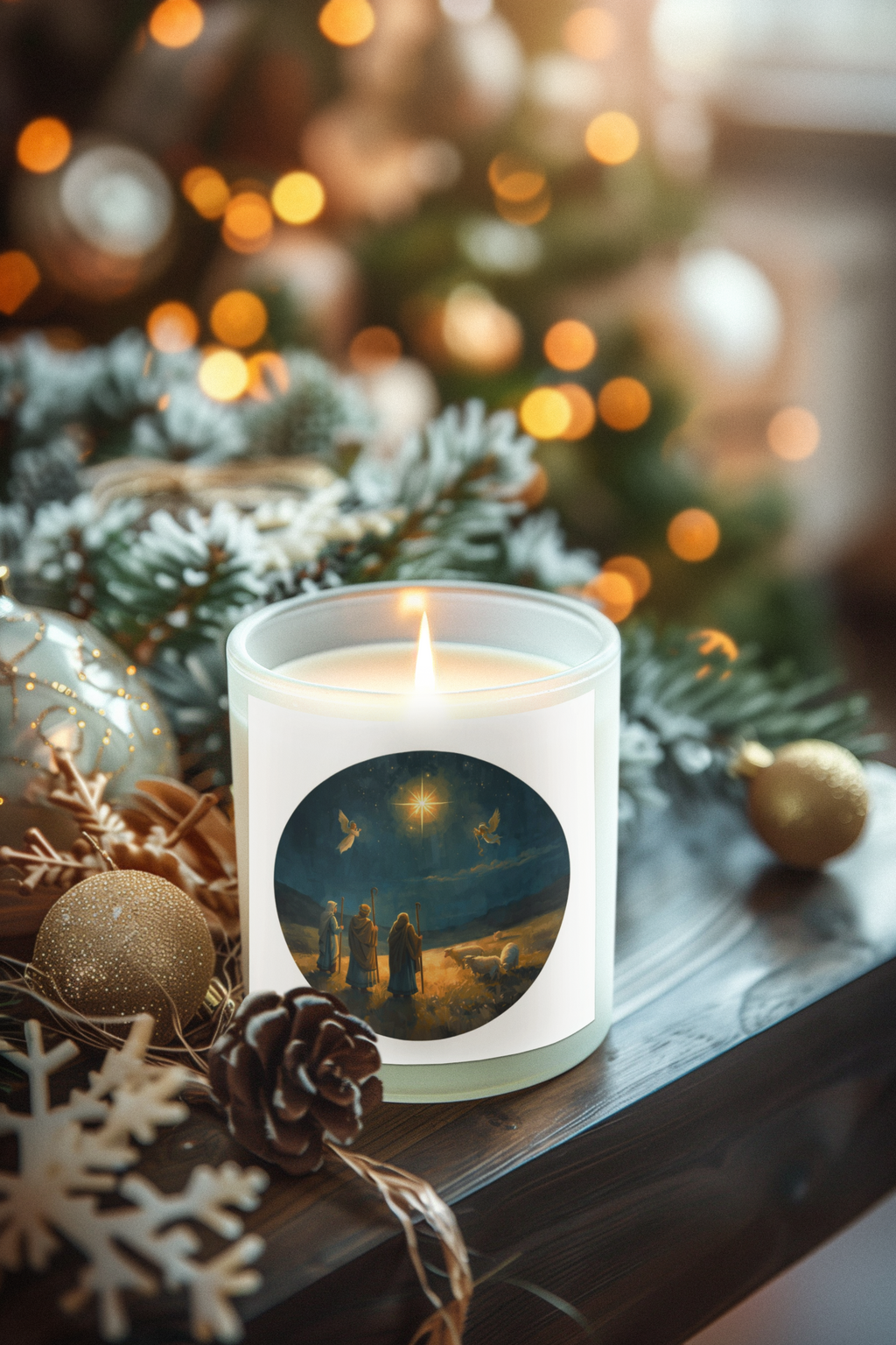 Nativity Star Candle – Holiday Jar (4oz / 9oz)