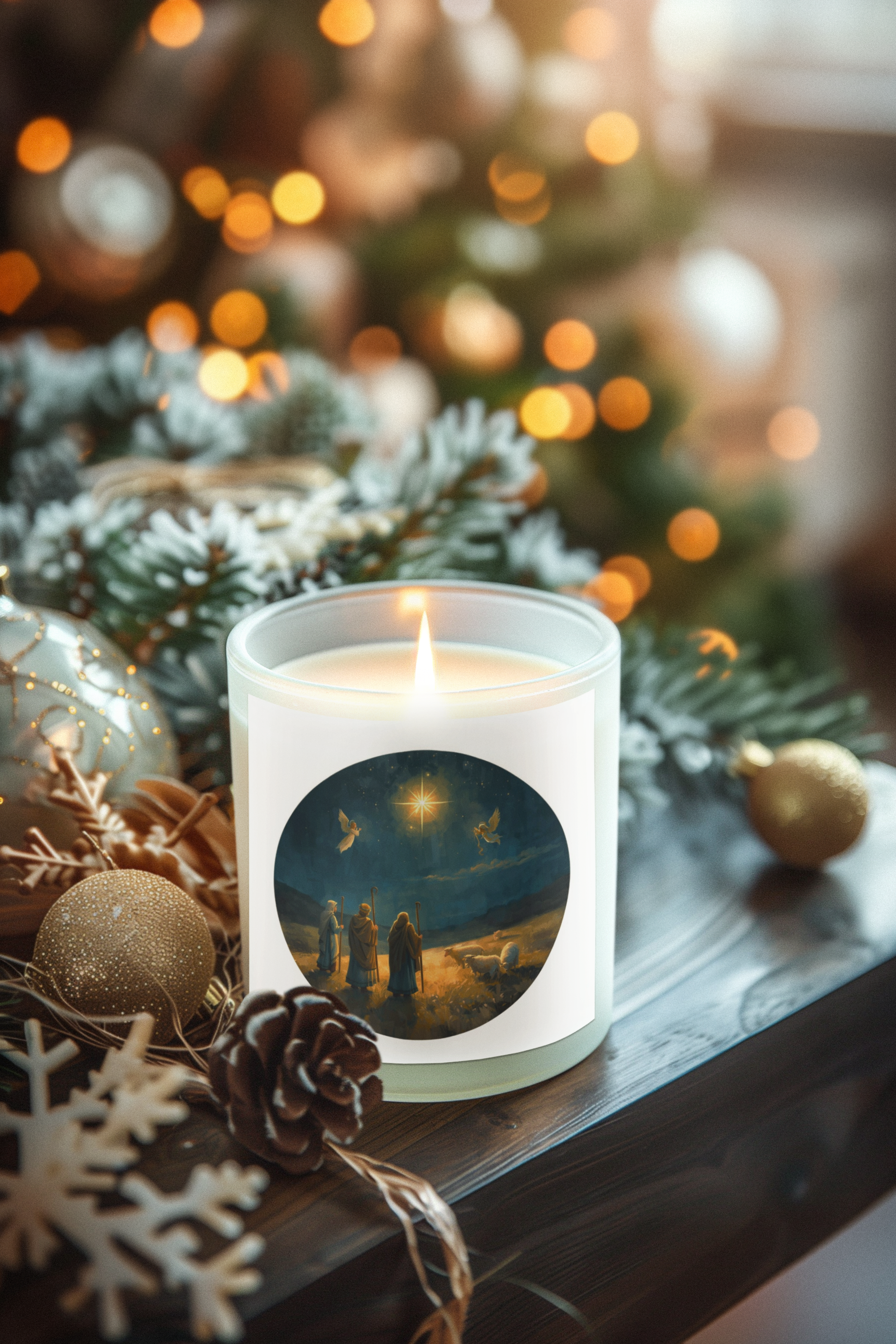 Nativity Star Candle – Holiday Jar (4oz / 9oz)