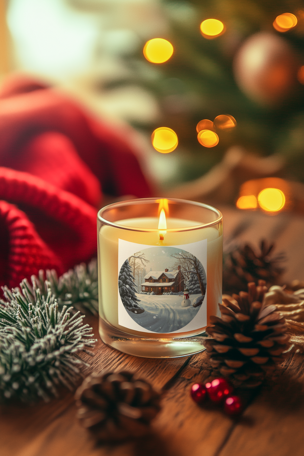 Winter Snow House Candle — Holiday Jar (4oz / 9oz)