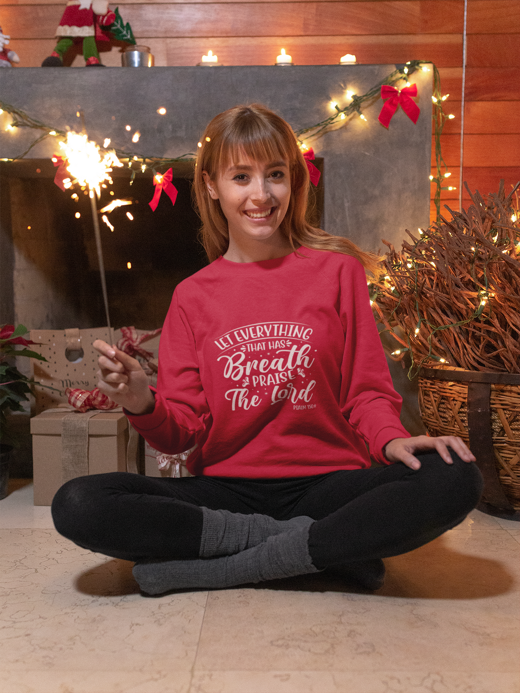 Psalm 150:6 Praise Crewneck Sweatshirt – Faith & Comfort