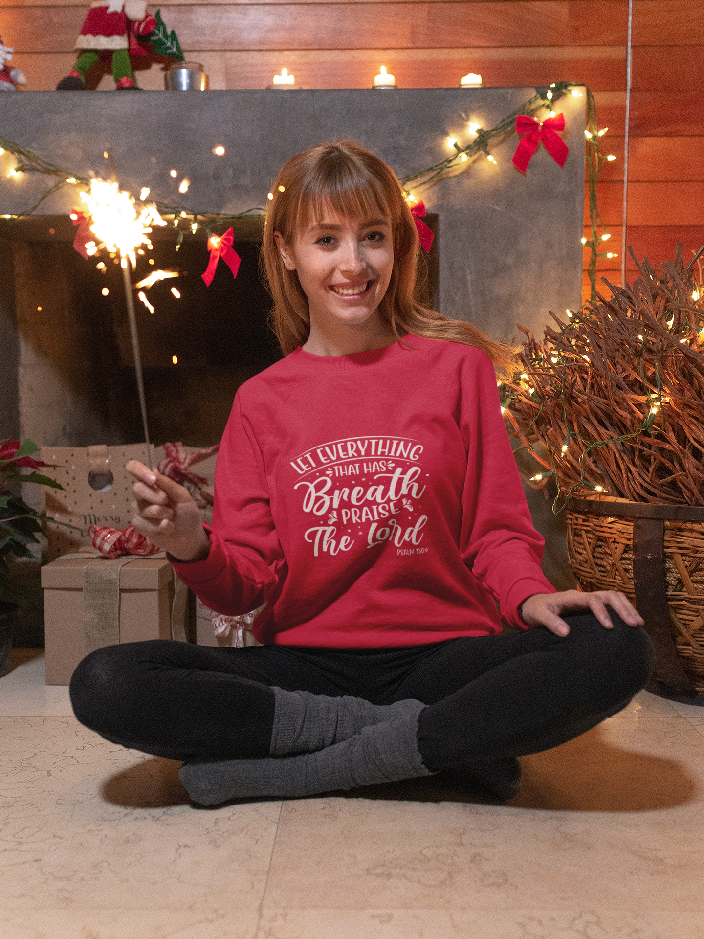 Psalm 150:6 Praise Crewneck Sweatshirt – Faith & Comfort