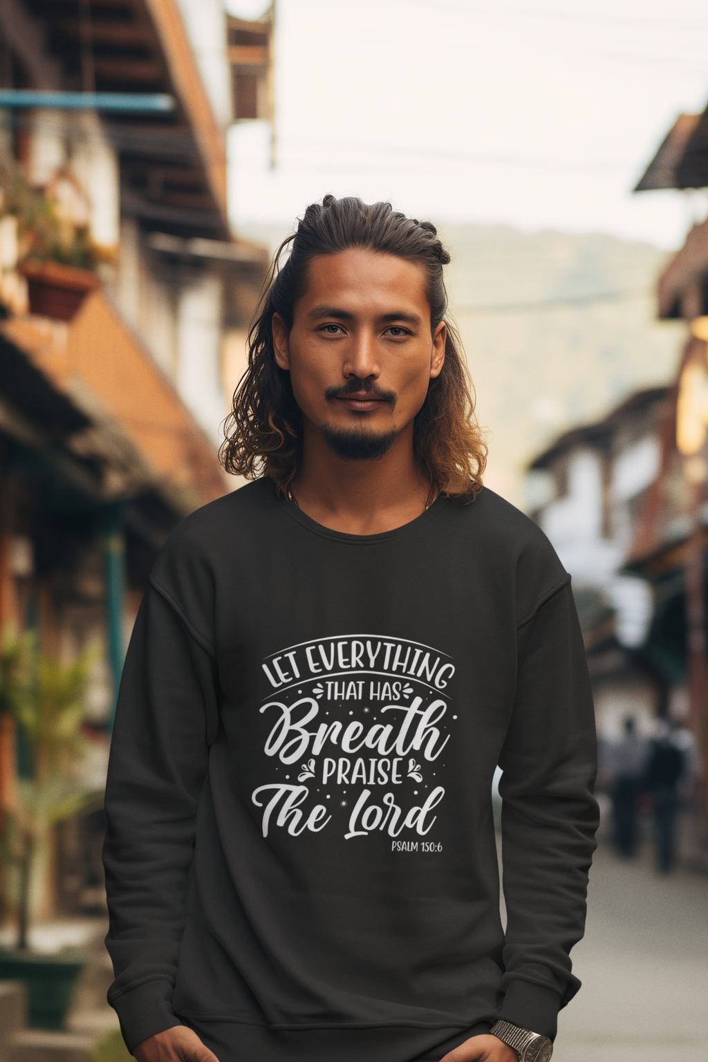 Psalm 150:6 Praise Crewneck Sweatshirt – Faith & Comfort