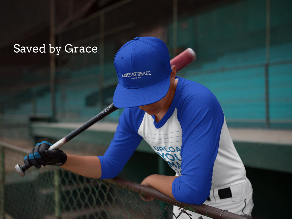 Saved By Grace Baseball Cap – Romans 3:24