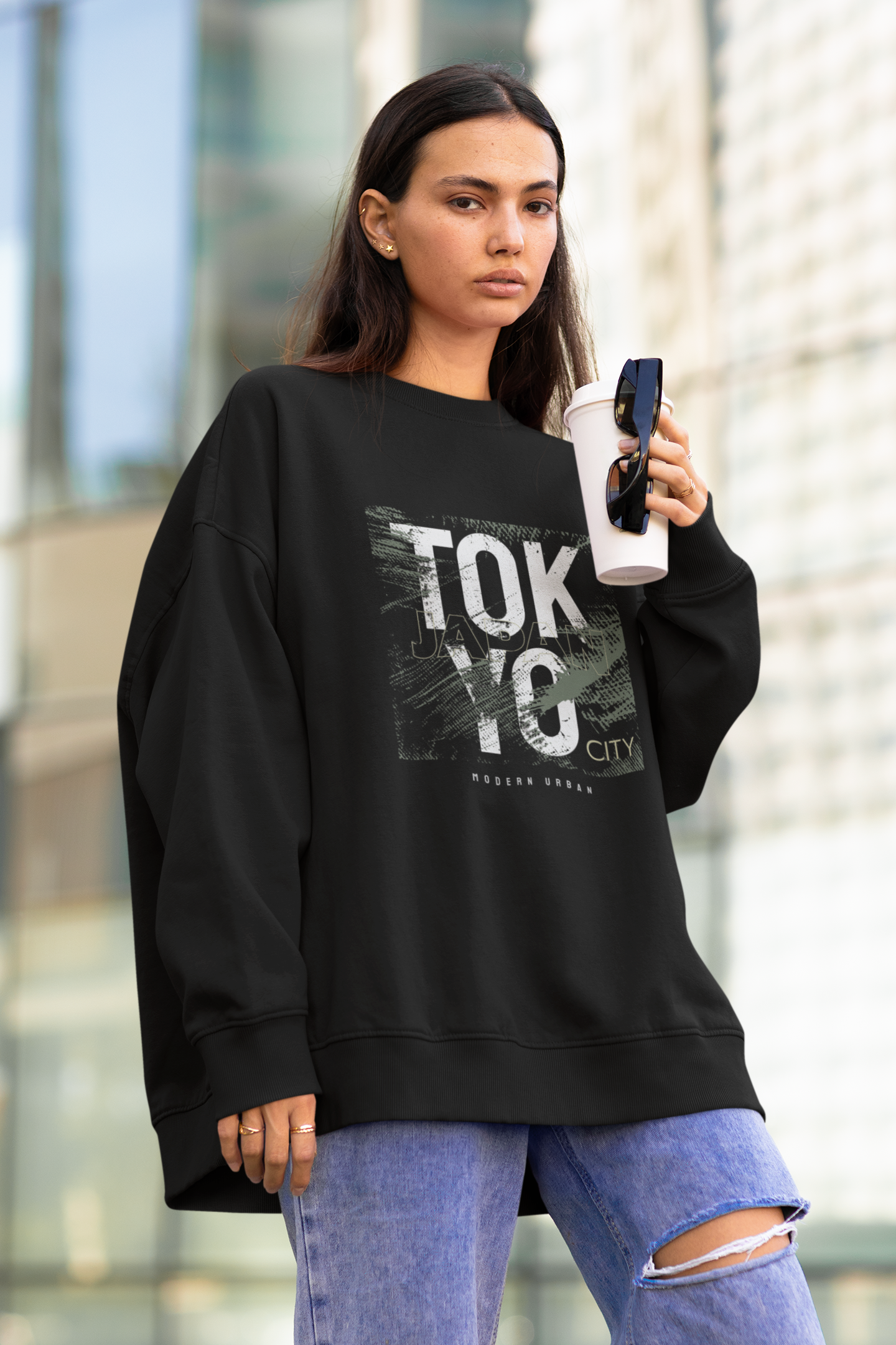 Tokyo Urban Streetwear Crewneck Sweatshirt