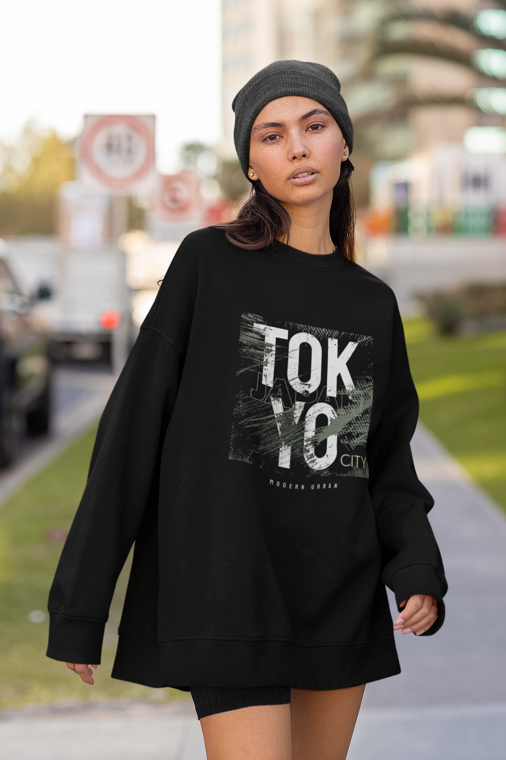 Tokyo Urban Streetwear Crewneck Sweatshirt