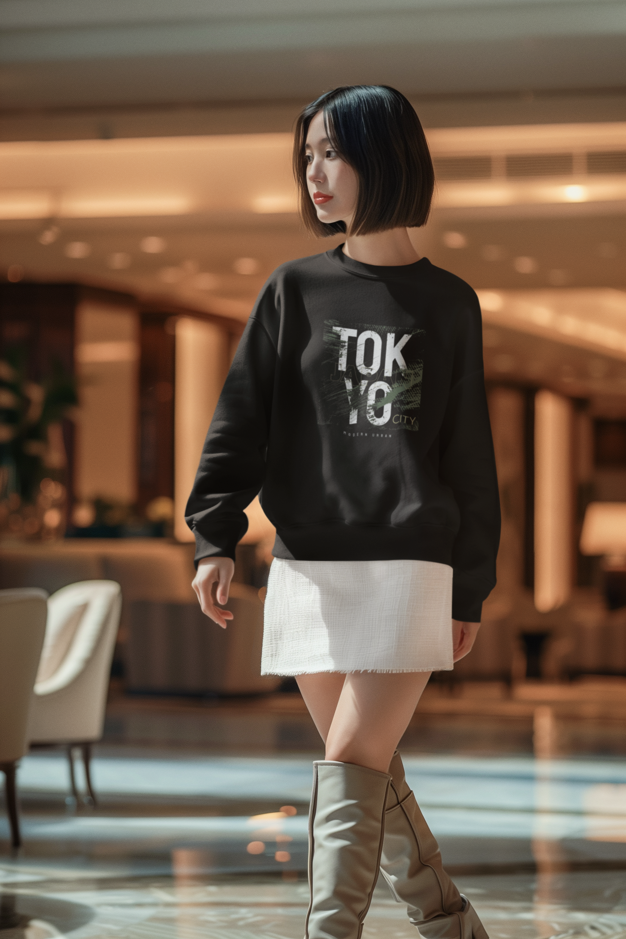 Tokyo Urban Streetwear Crewneck Sweatshirt