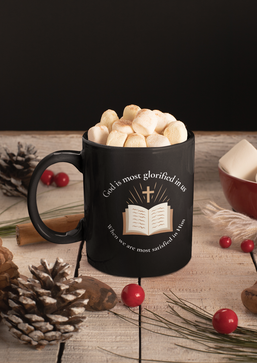 Christian Joy Mug – “God Is Most Glorified in Us” | Inspiring Faith & Daily Encouragement