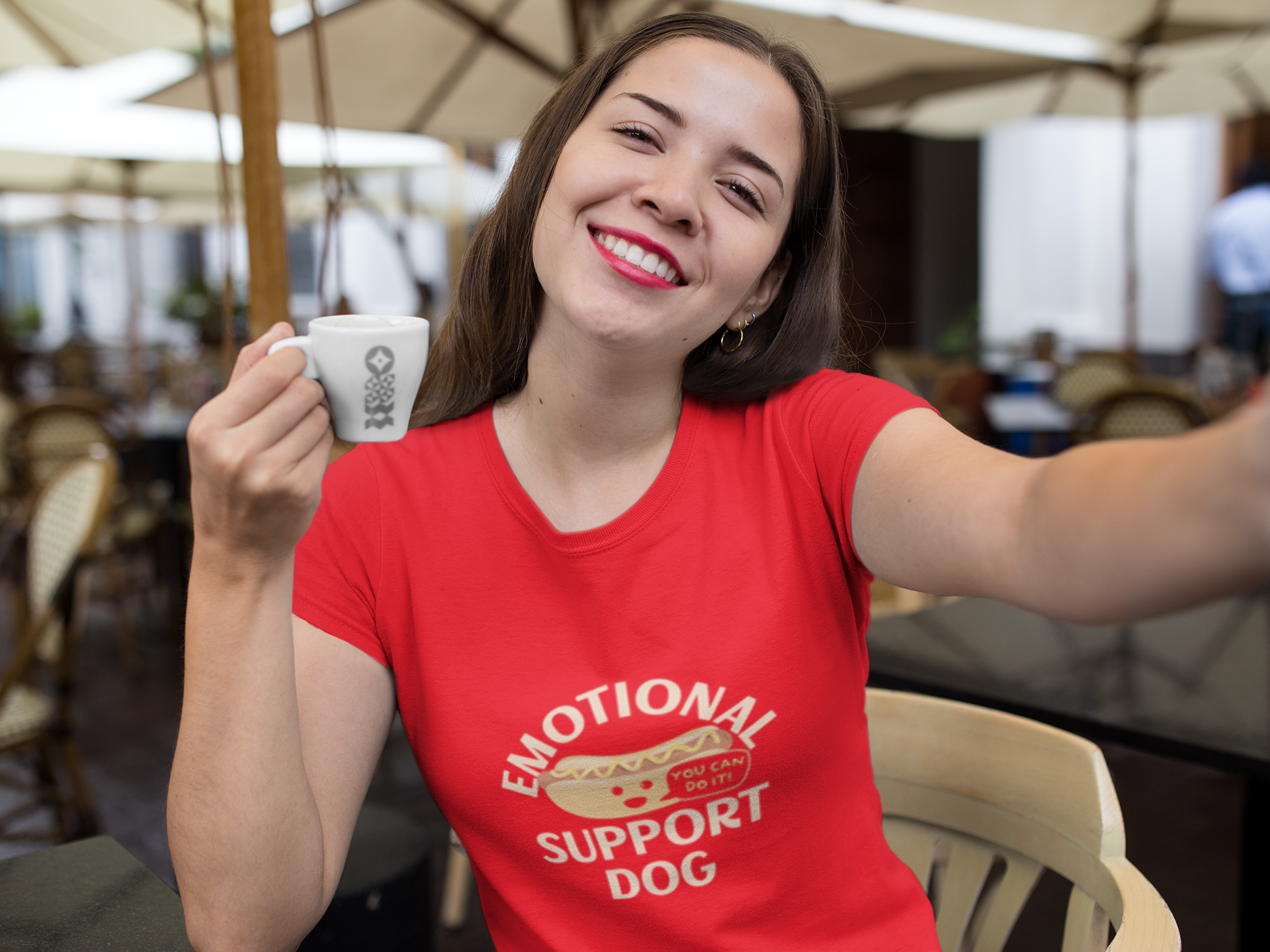 Emotional Support Dog Pun T-Shirt – Funny Hot Dog Humor Tee for Dog Lovers & Food Fans