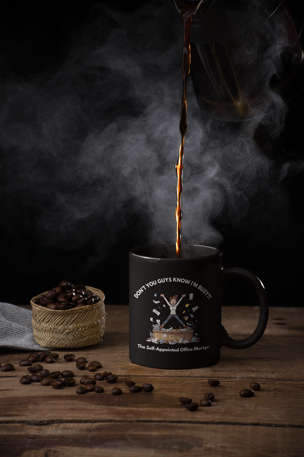 Don’t You Guys Know I’m Busy?! – The Office Martyr Mug | Funny Workplace Gift, Coworker Coffee Cup