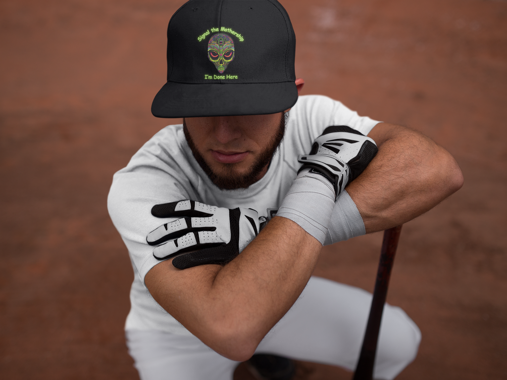 Alien Mask Cap - "Save the Motherland I'm Done Here" Low Profile Baseball Hat