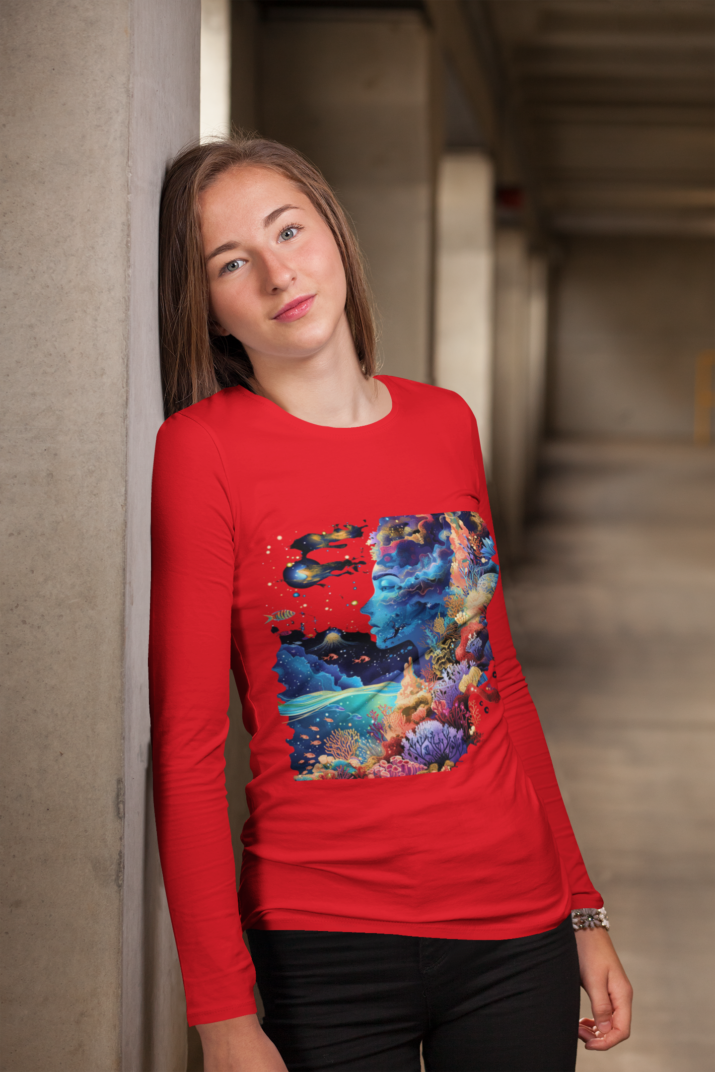 ZFG “Ethereal Reflection” Long Sleeve Premium Tee — Bella + Canvas 3501 (Unisex)