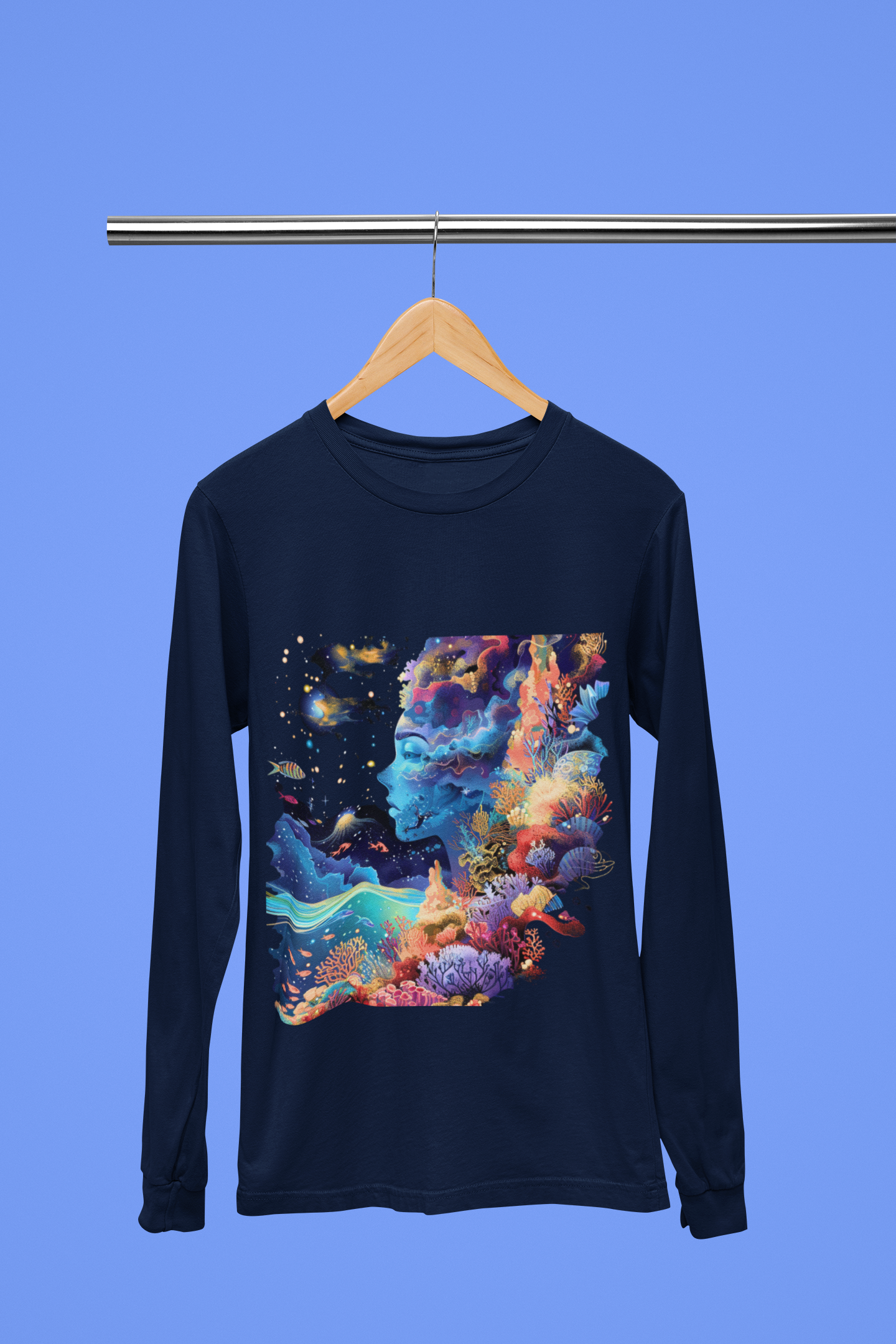 ZFG “Ethereal Reflection” Long Sleeve Premium Tee — Bella + Canvas 3501 (Unisex)