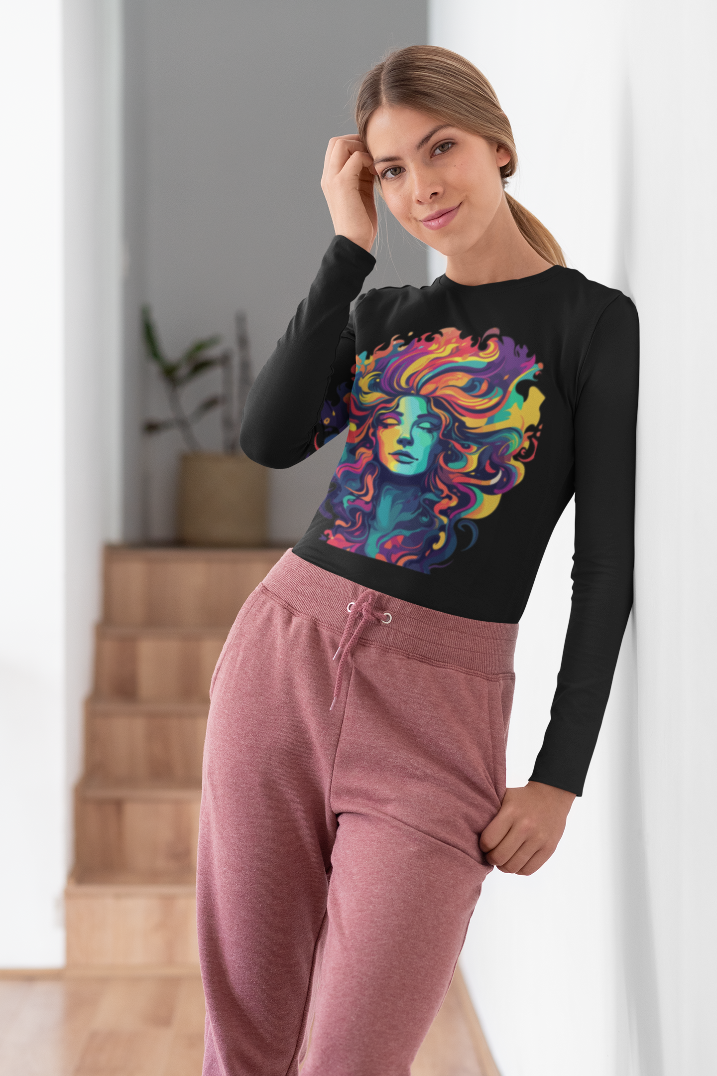 Colorburst Muse — Artistic Long Sleeve Tee