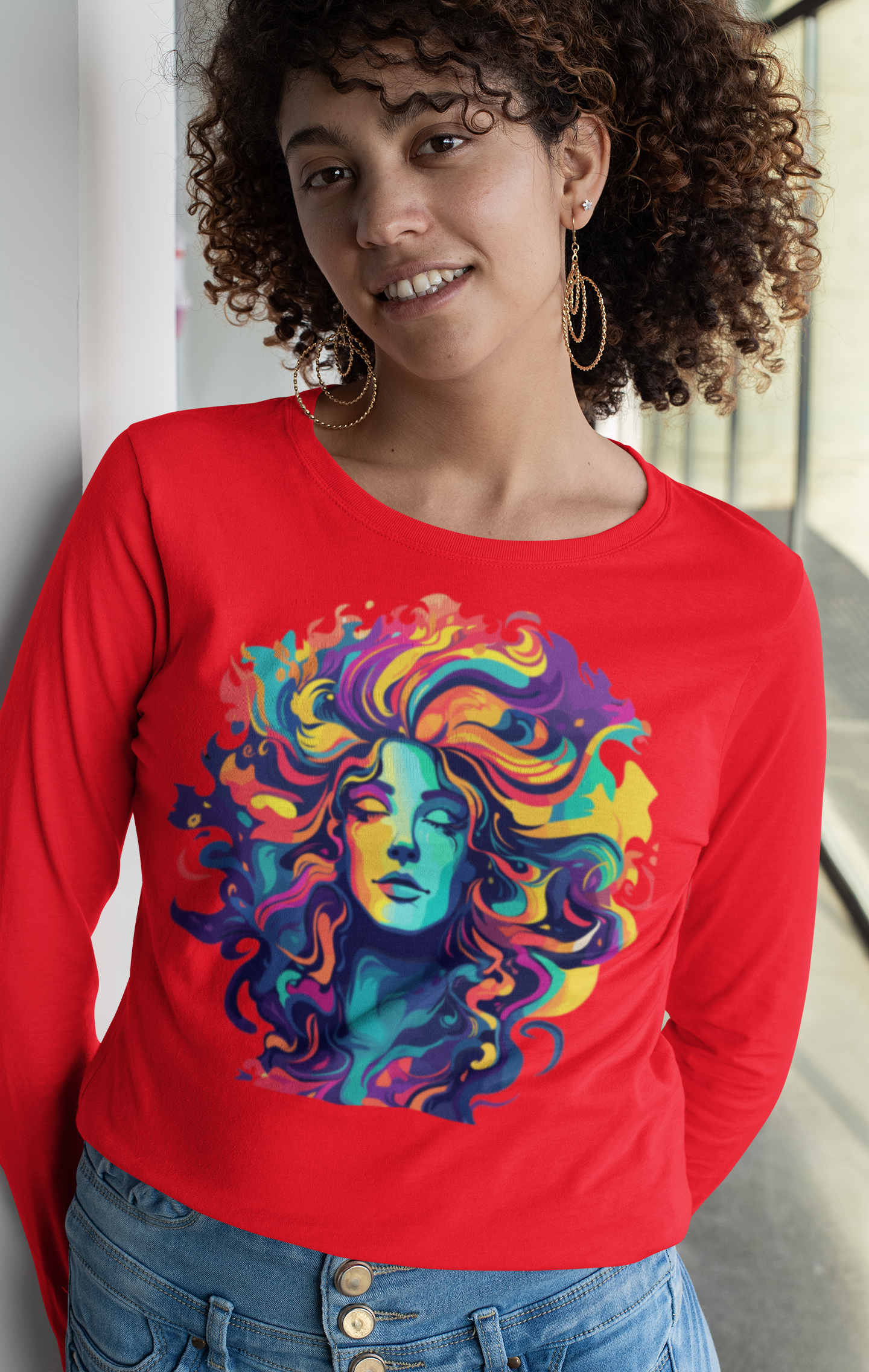 Colorburst Muse — Artistic Long Sleeve Tee