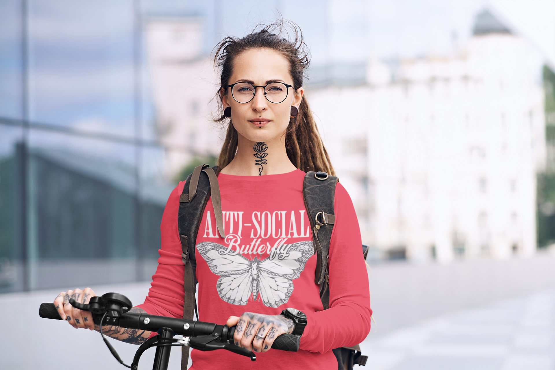 Anti-Social Butterfly Long Sleeve Tee