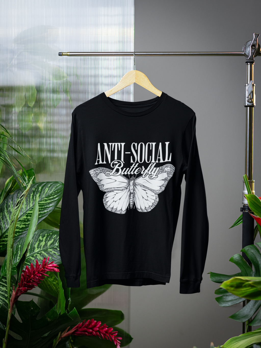 Anti-Social Butterfly Long Sleeve Tee