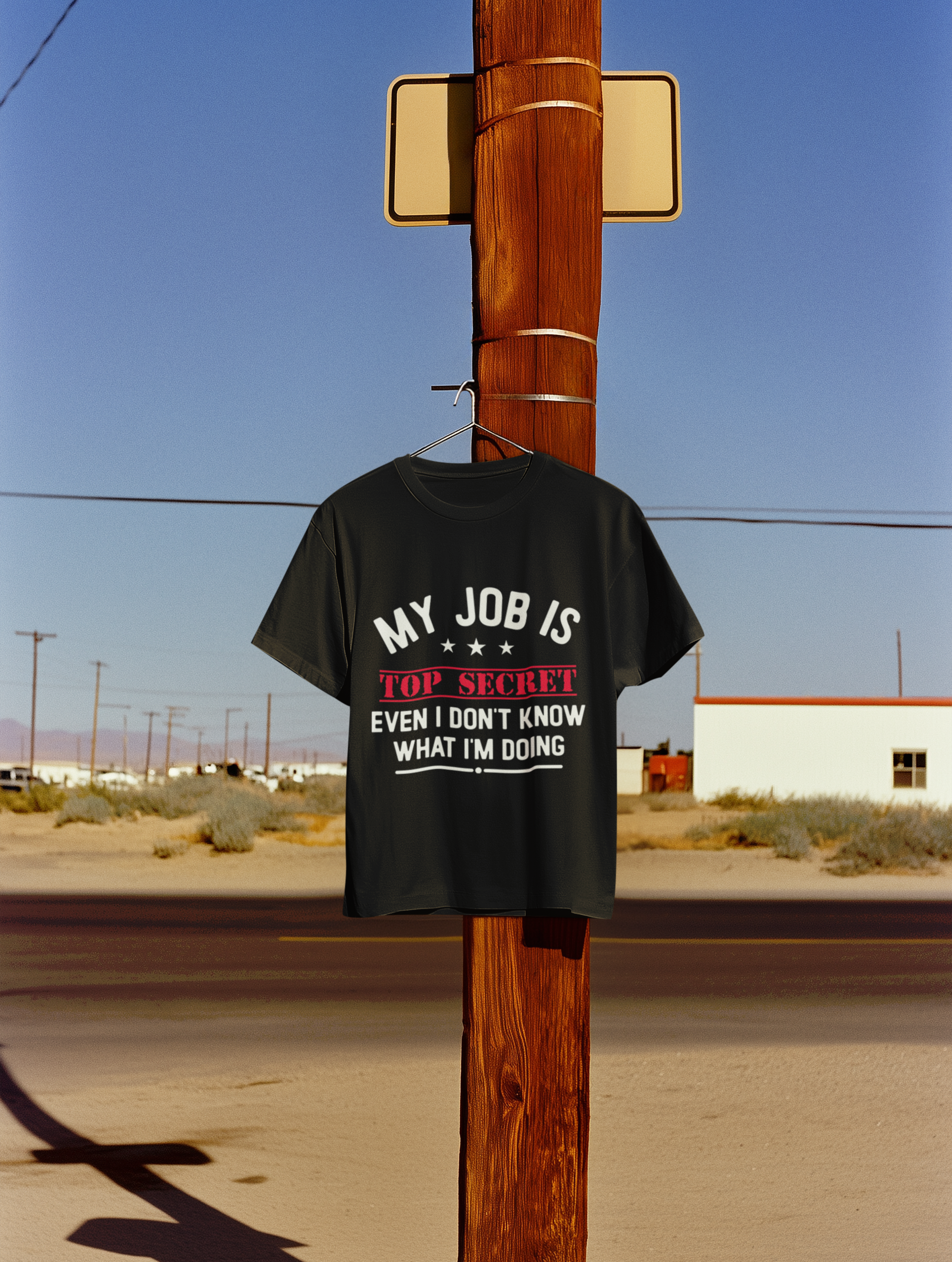 Top Secret Funny Work T-Shirt - "Even I Don't Know" Humorous Tee