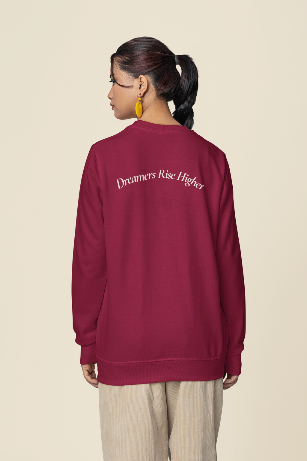 Dreamers Rise Higher — Floral Hot Air Balloon Premium Sweatshirt