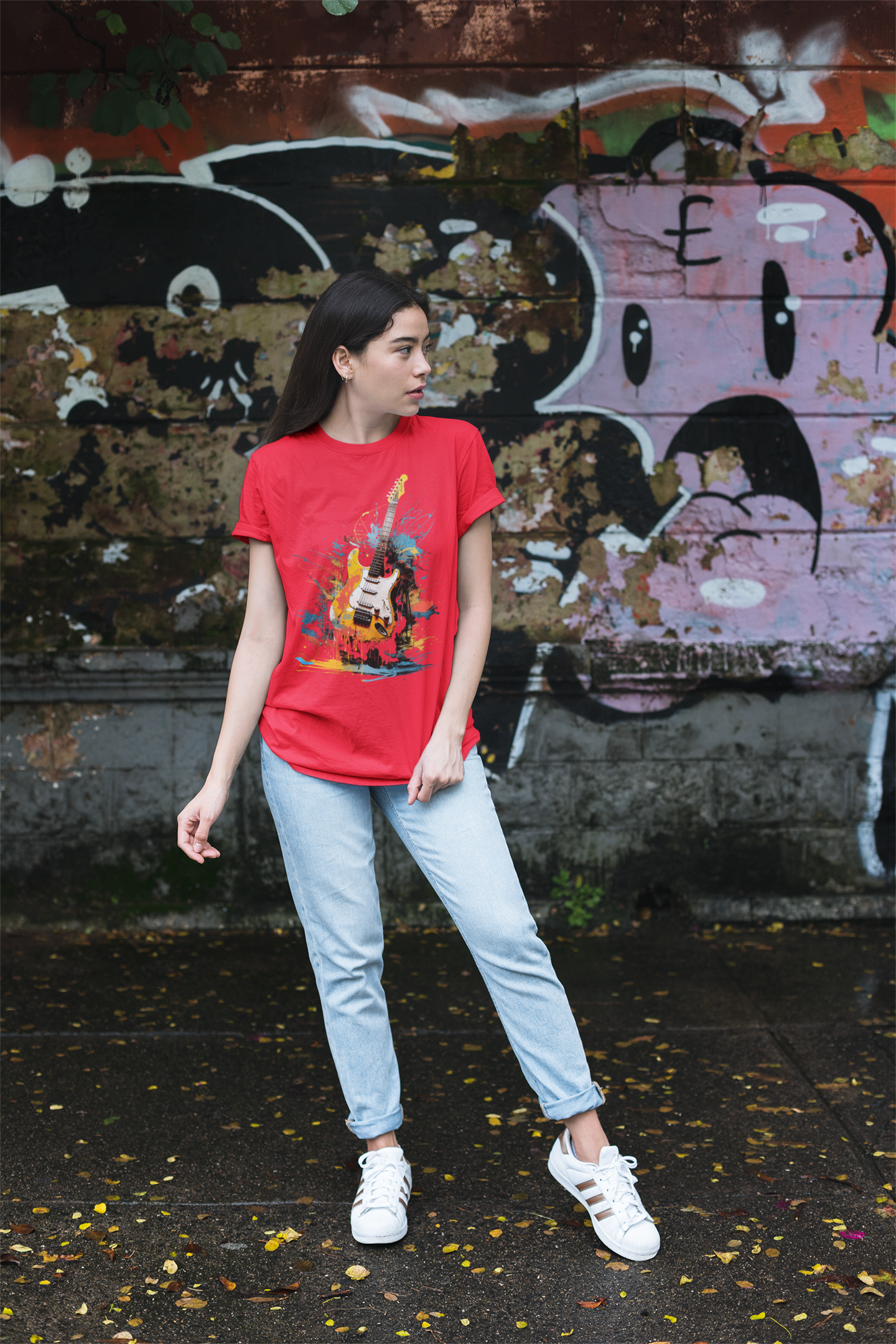 Electric Guitar Paint Splash T-Shirt