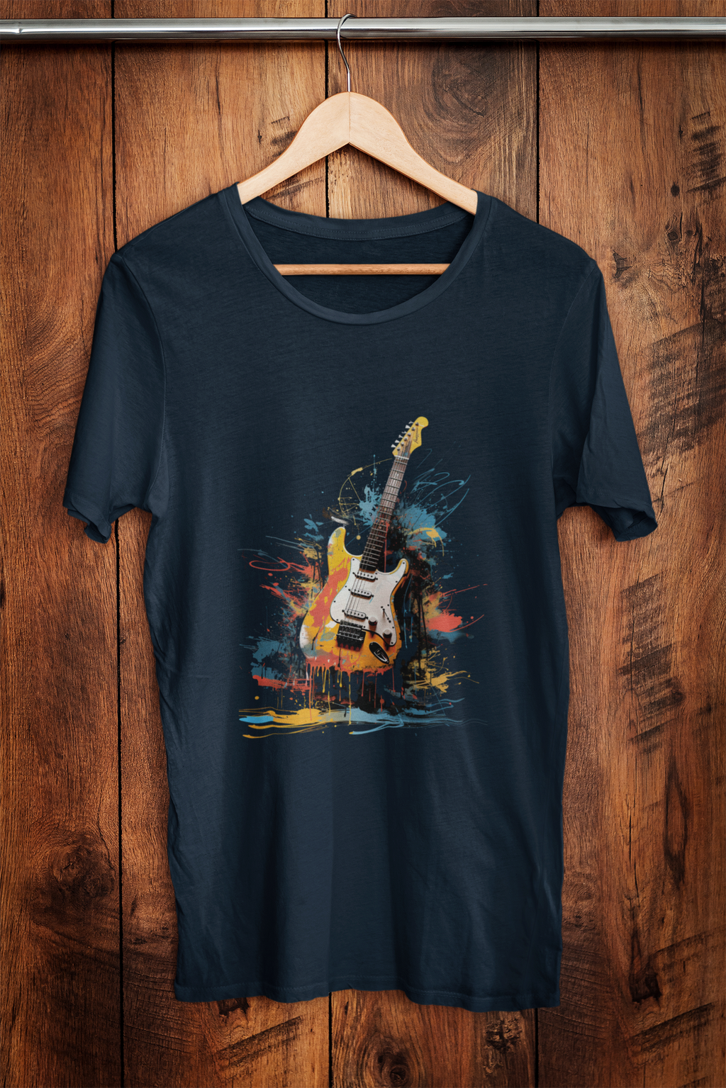 Electric Guitar Paint Splash T-Shirt
