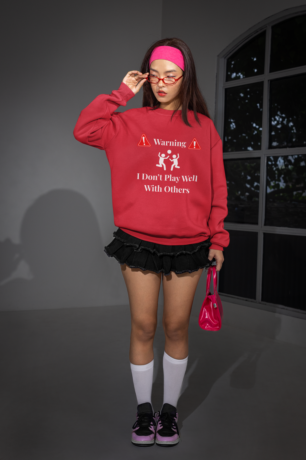 Warning: I Don't Play Well With Others Crewneck Sweatshirt