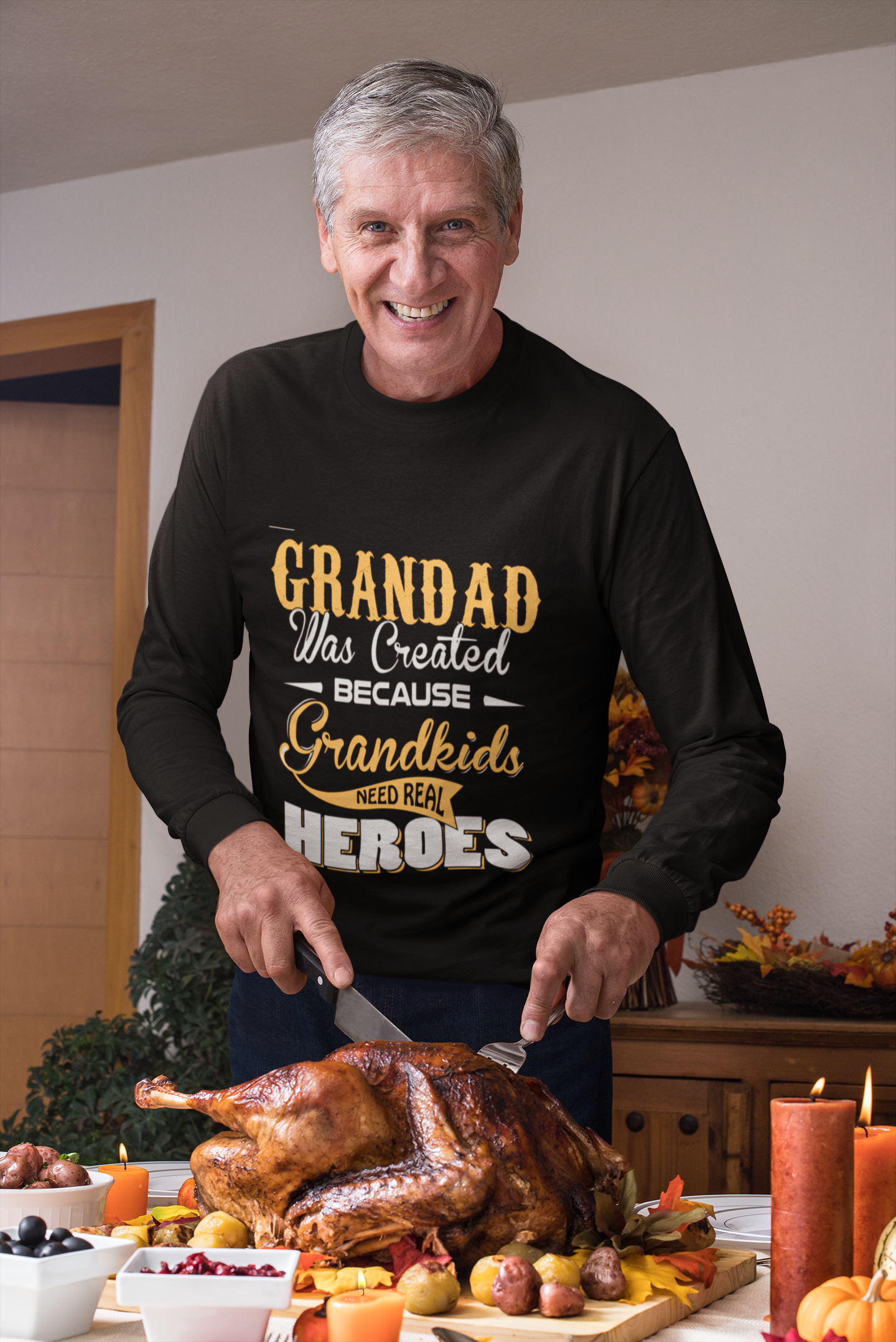 Grandad Was Created Because Grandkids Need Real Heroes Sweatshirt