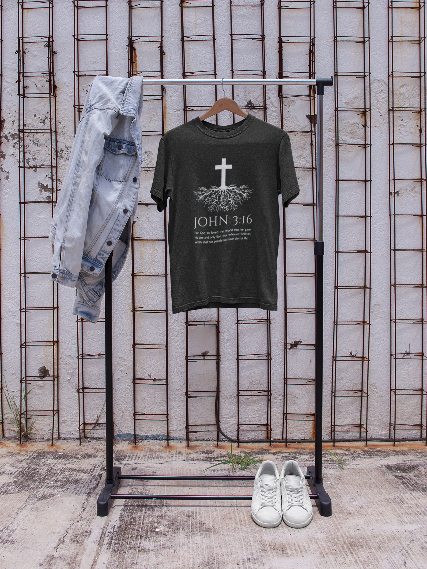 John 3:16 Rooted in Faith Premium Tee