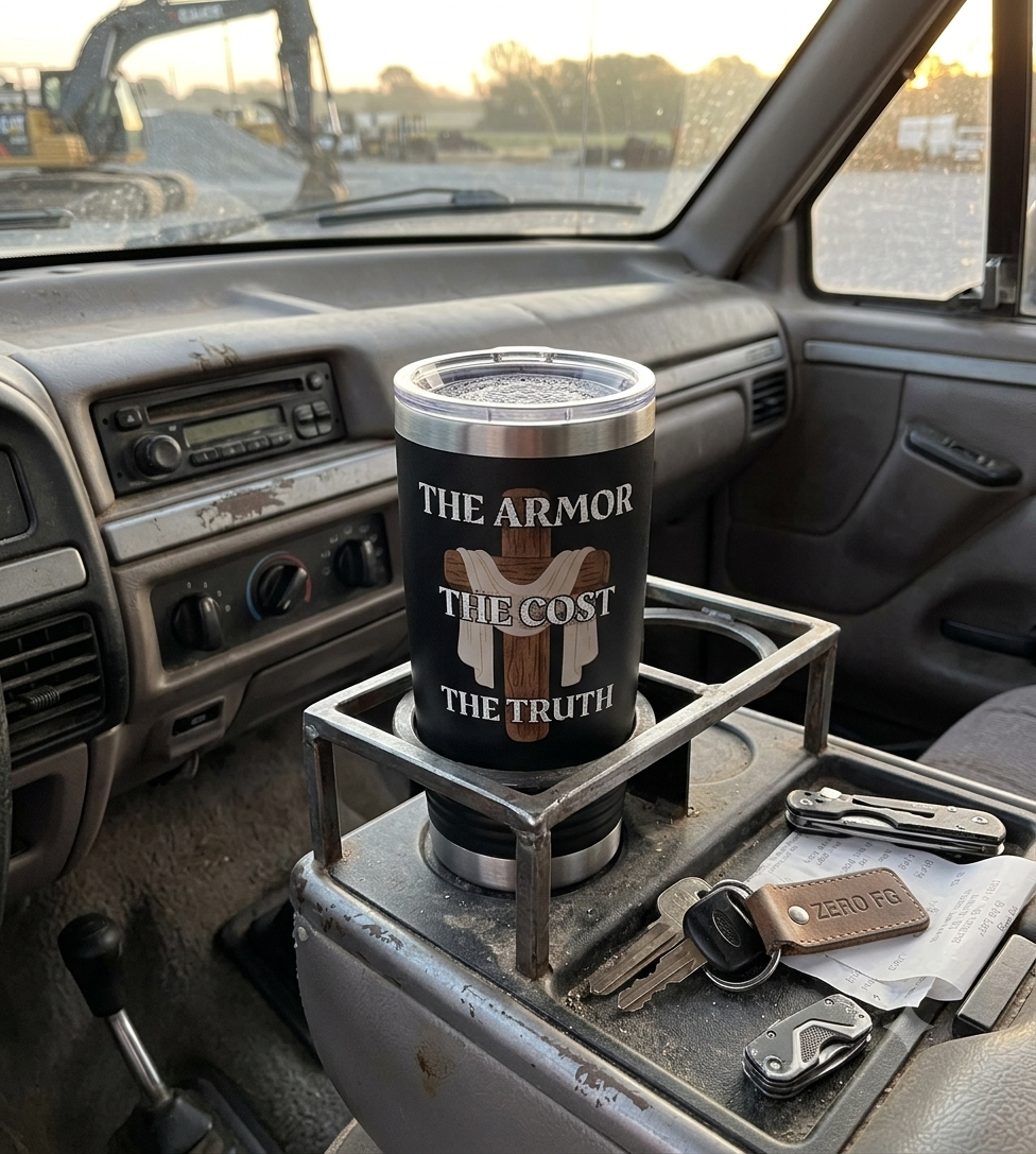 The Armor, The Cost, The Truth — 20oz Premium Stainless Tumbler