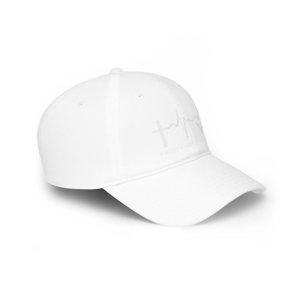 Faith Hope Love Low Profile Baseball Cap, Inspirational Hat, Gift for Him/Her, Everyday Wear, Cap for Spiritual Beliefs