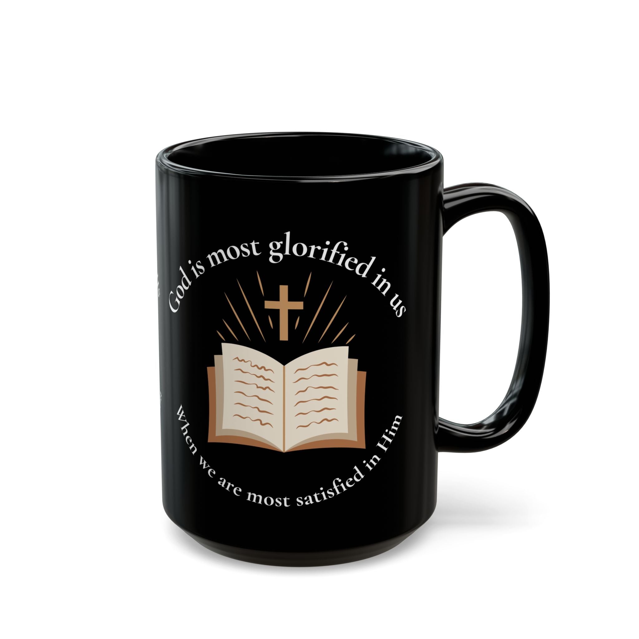 Christian Joy Mug – “God Is Most Glorified in Us” | Inspiring Faith & Daily Encouragement