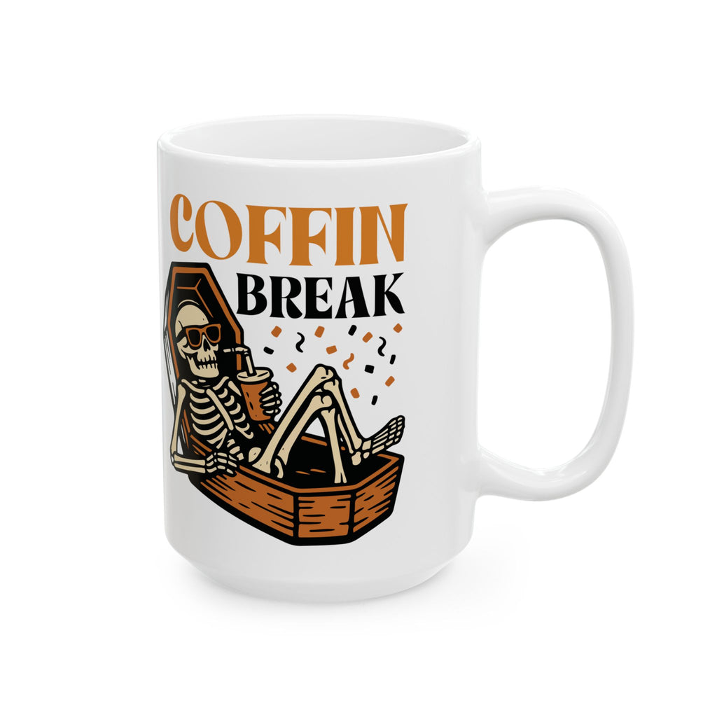 Spooky Skeleton Coffee Mug - Coffin Break Design