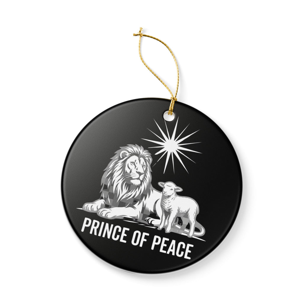 Prince of Peace Ceramic Ornament — Lion & Lamb