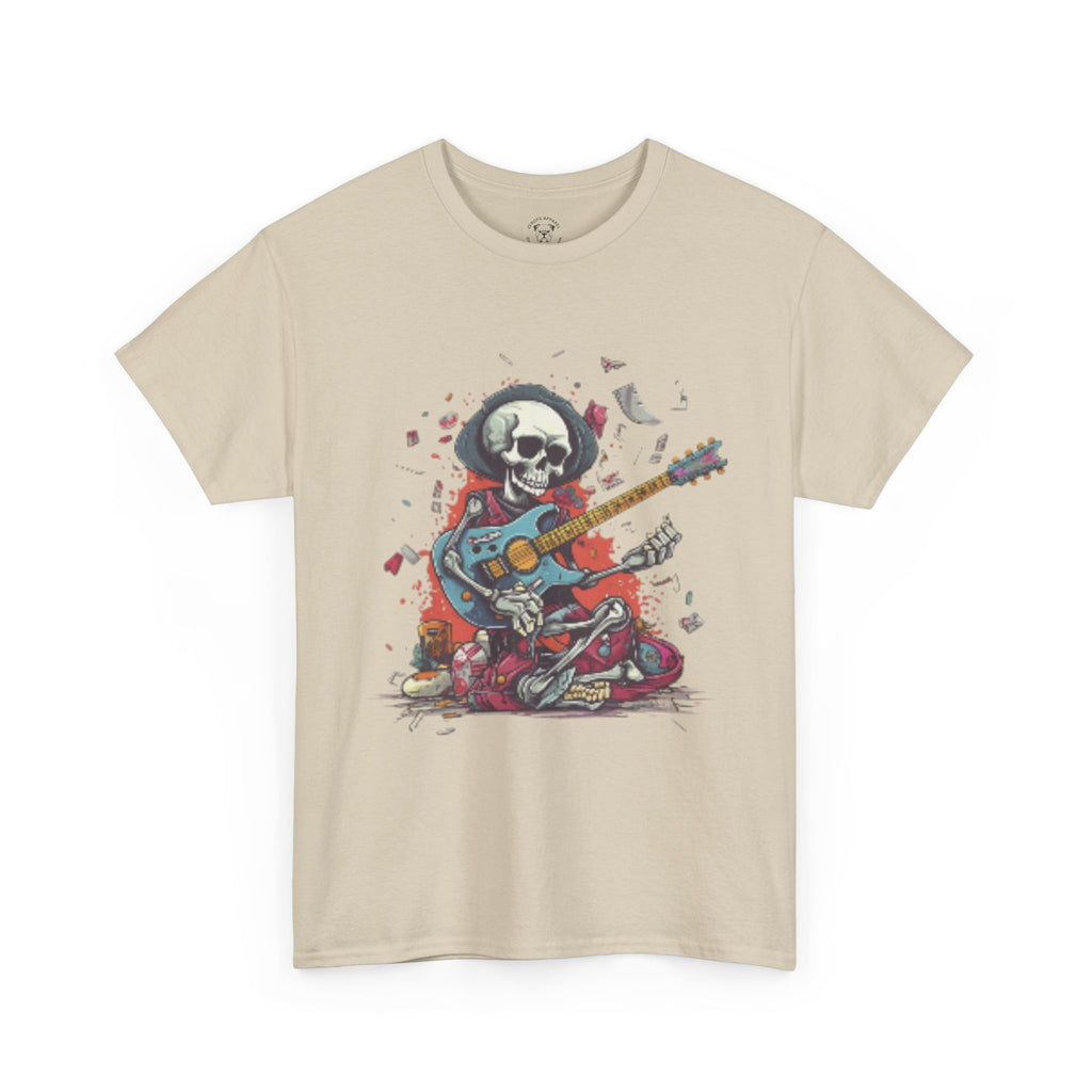 Skull Guitarist Tee - Premium Rock & Roll Skeleton Graphic T-Shirt