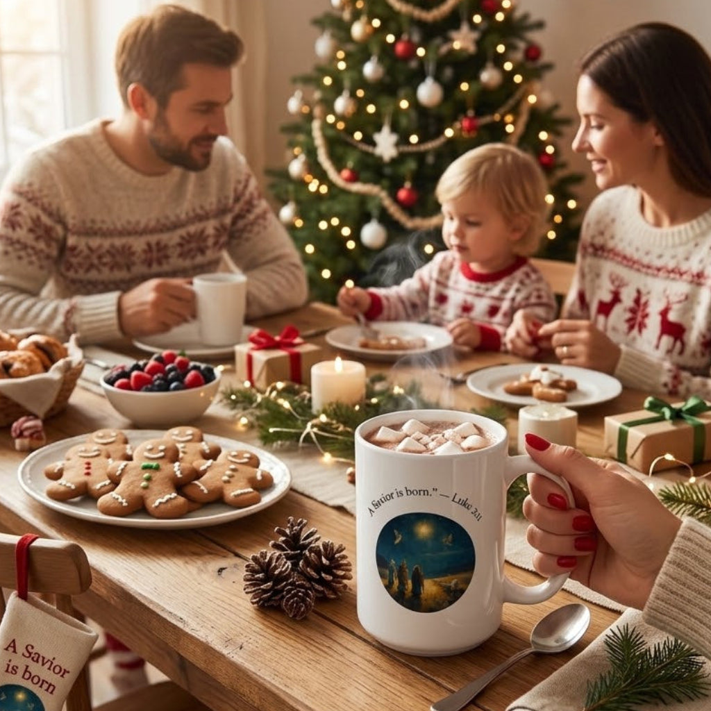 A Savior Is Born — Luke 2:11 Christmas Mug 11oz & 15oz