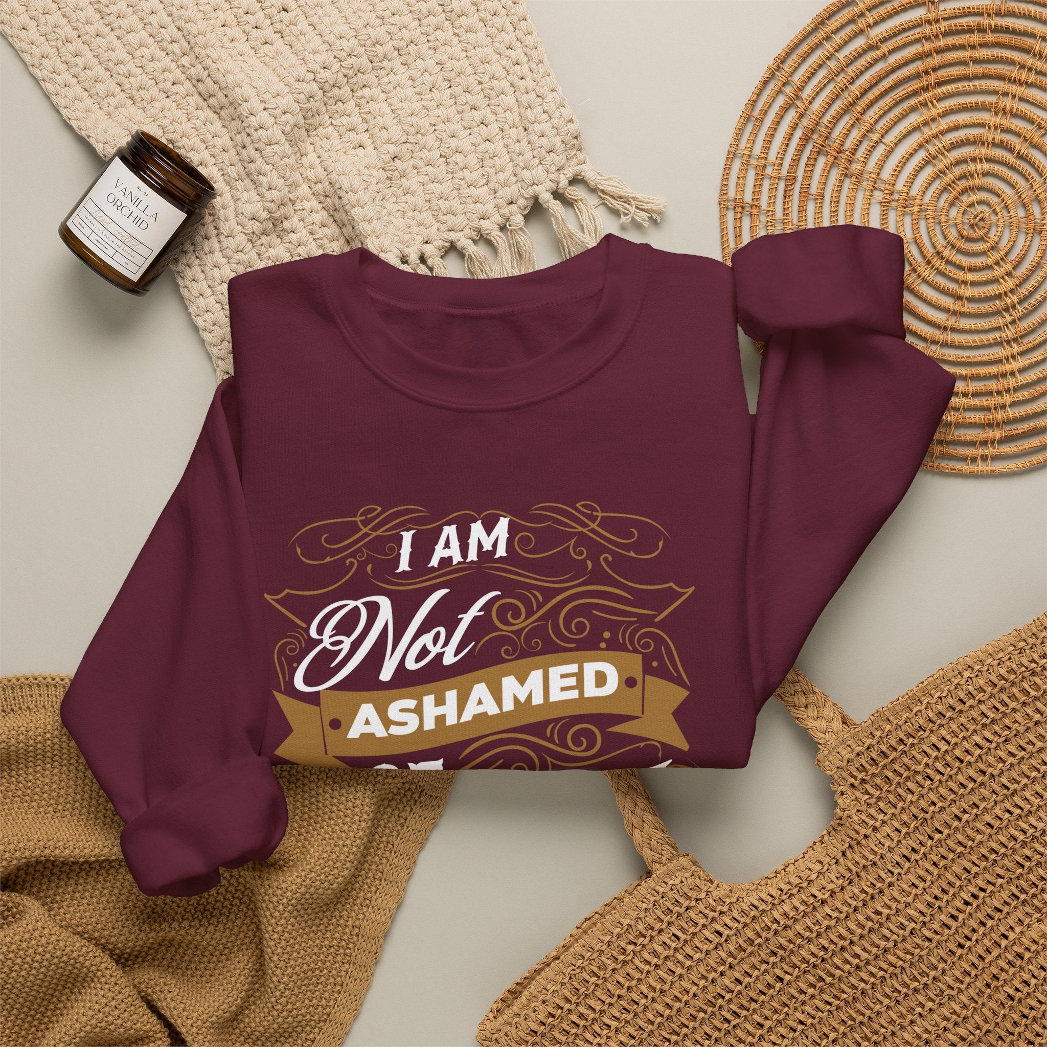 I Am Not Ashamed of the Gospel — Romans 1:16 Crewneck Sweatshirt