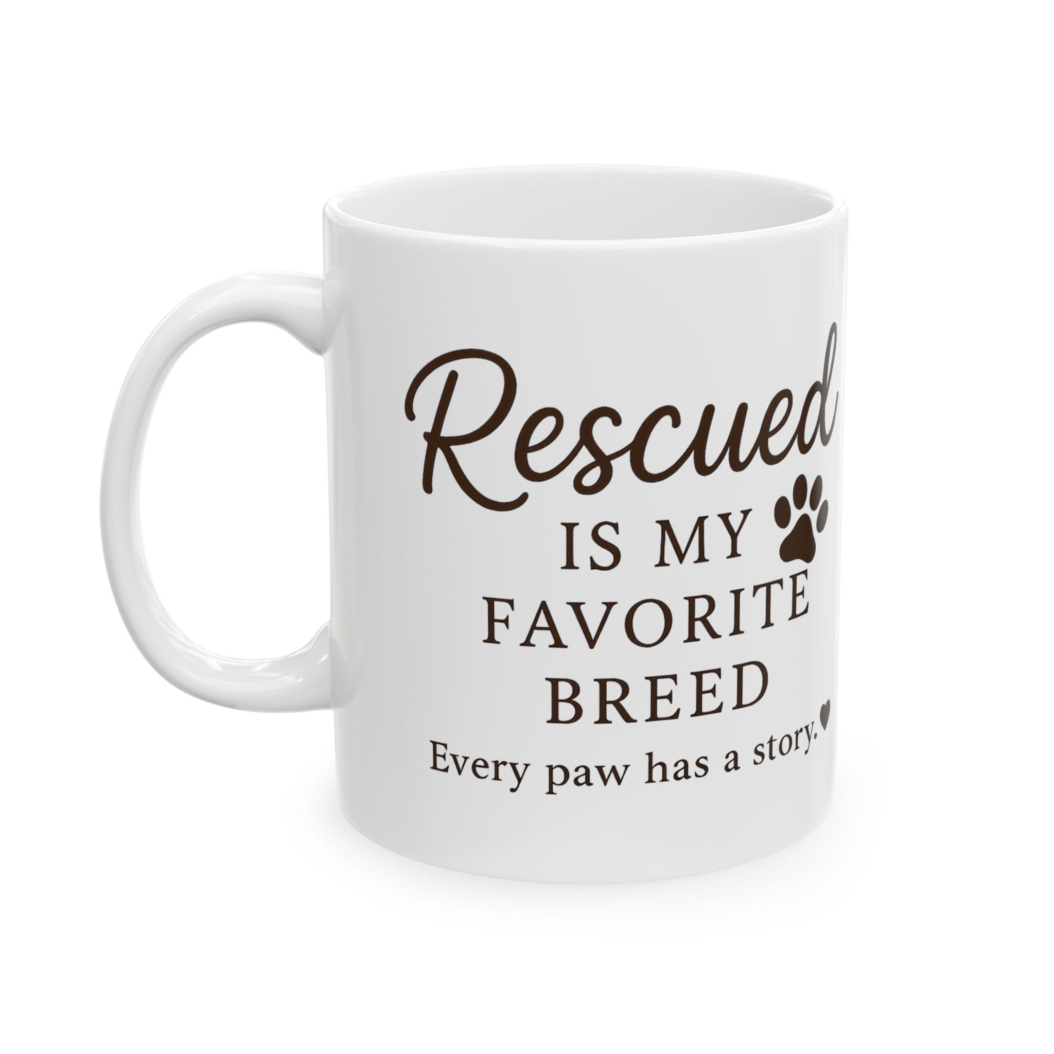 Rescued Is My Favorite Breed - Premium Coffee Mug
