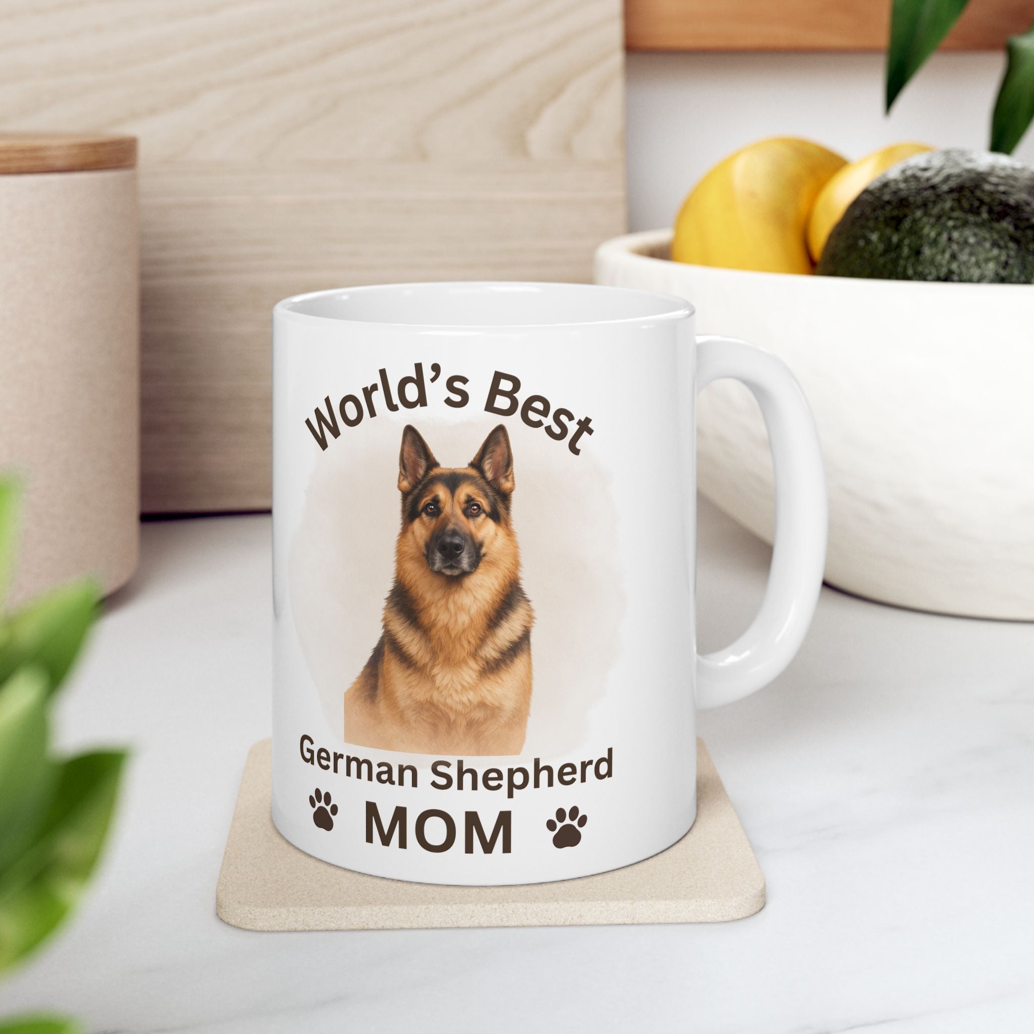 German Shepherd Mom - Premium Ceramic Coffee Mug