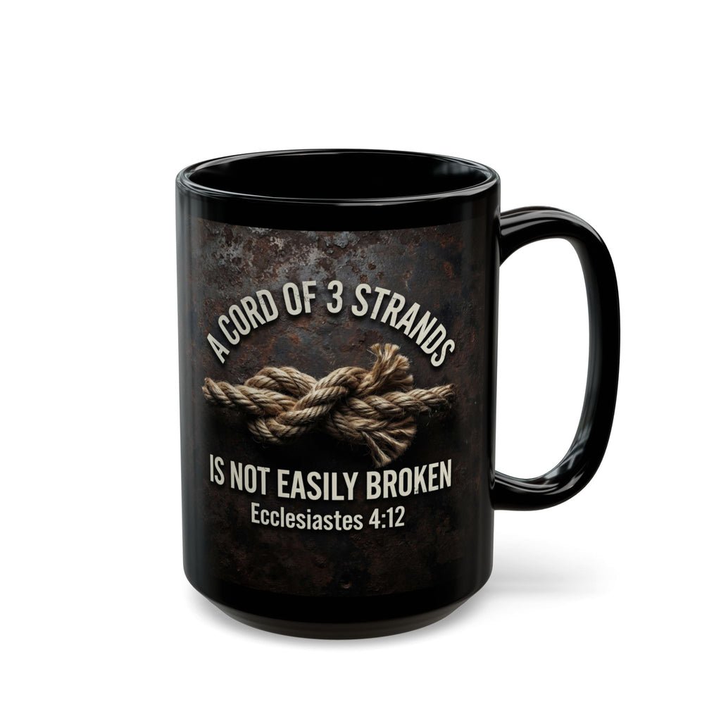 A Cord of 3 Strands Coffee Mug — Ecclesiastes 4:12 — Christian Gift