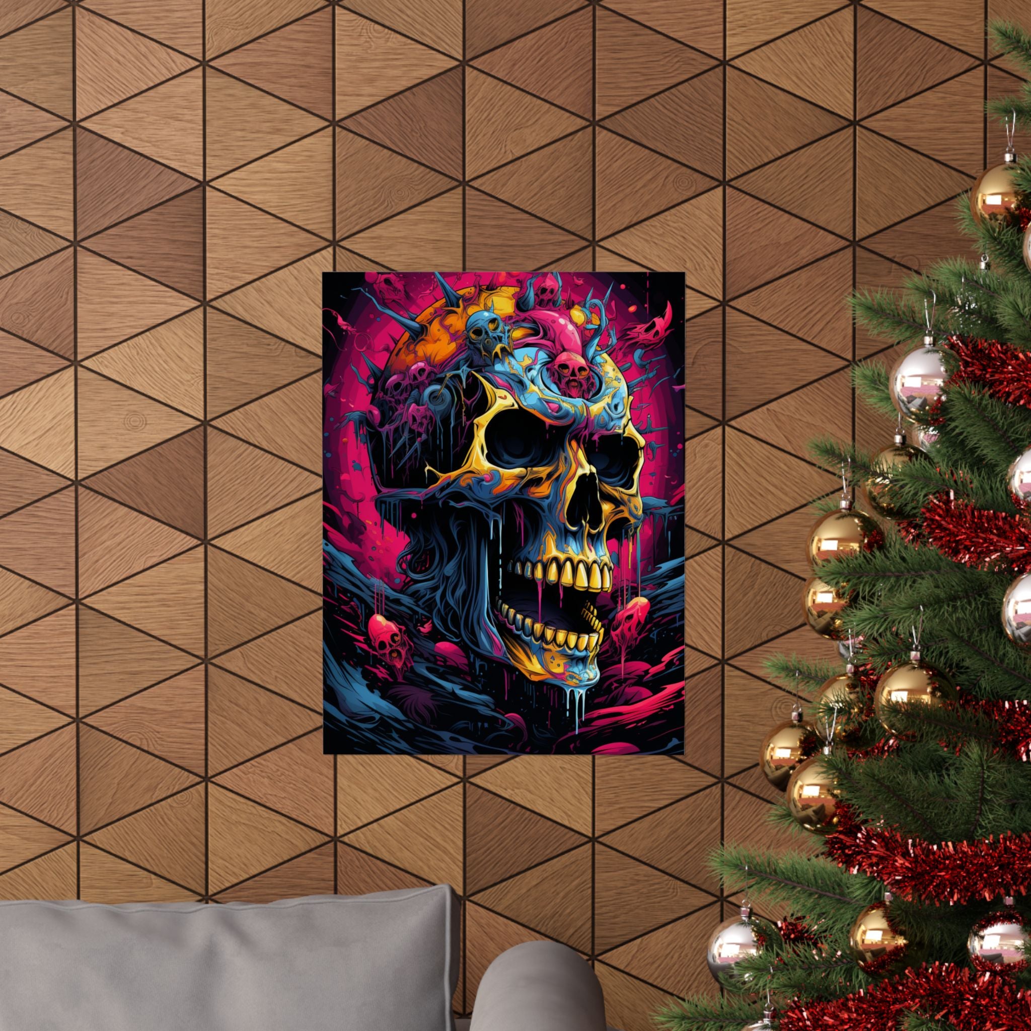Eruption of Silence — Skull Art Poster