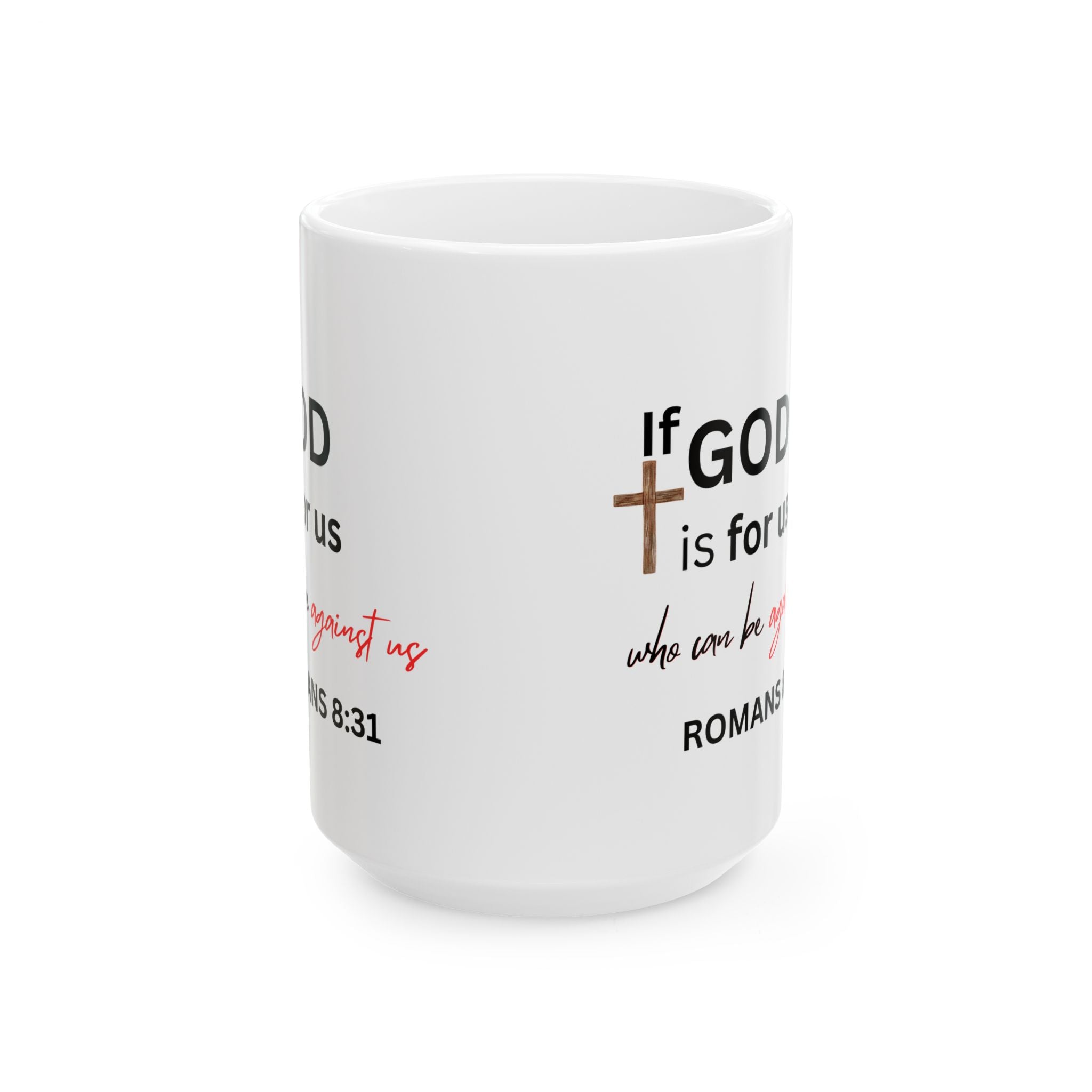 If God Is for Us Scripture Mug – Romans 8:31 Christian Coffee Cup
