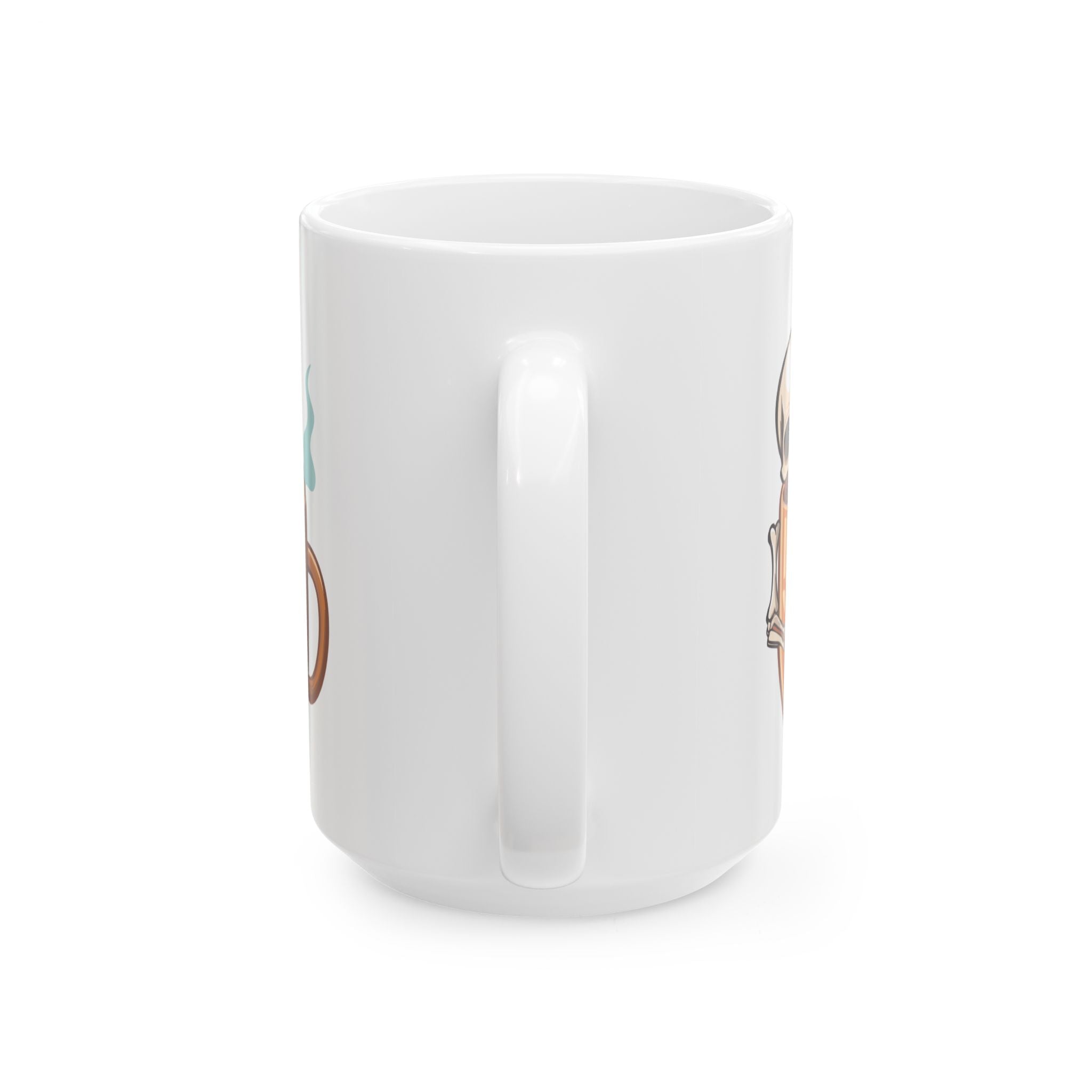 Skeleton Hugging Coffee Mug | 11oz & 15oz White Ceramic