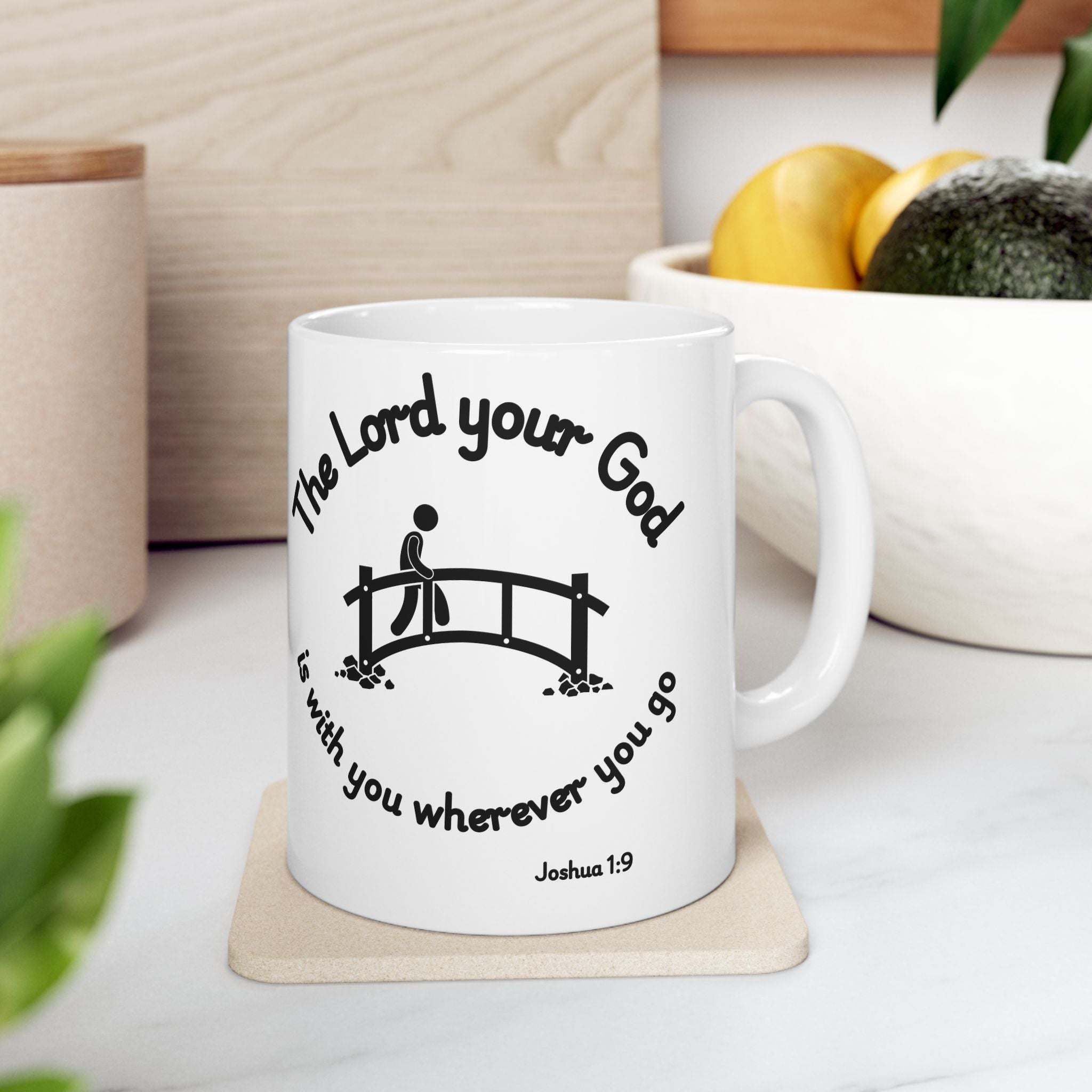 God Walks With You Always Christian Coffee Mug – Inspirational Bible Verse Gift – 11oz & 15oz