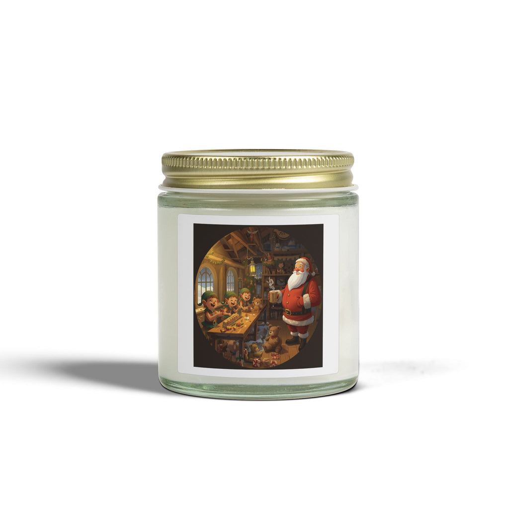 Holiday Scented Candle — Cozy Santa Workshop Jar (4oz/9oz)