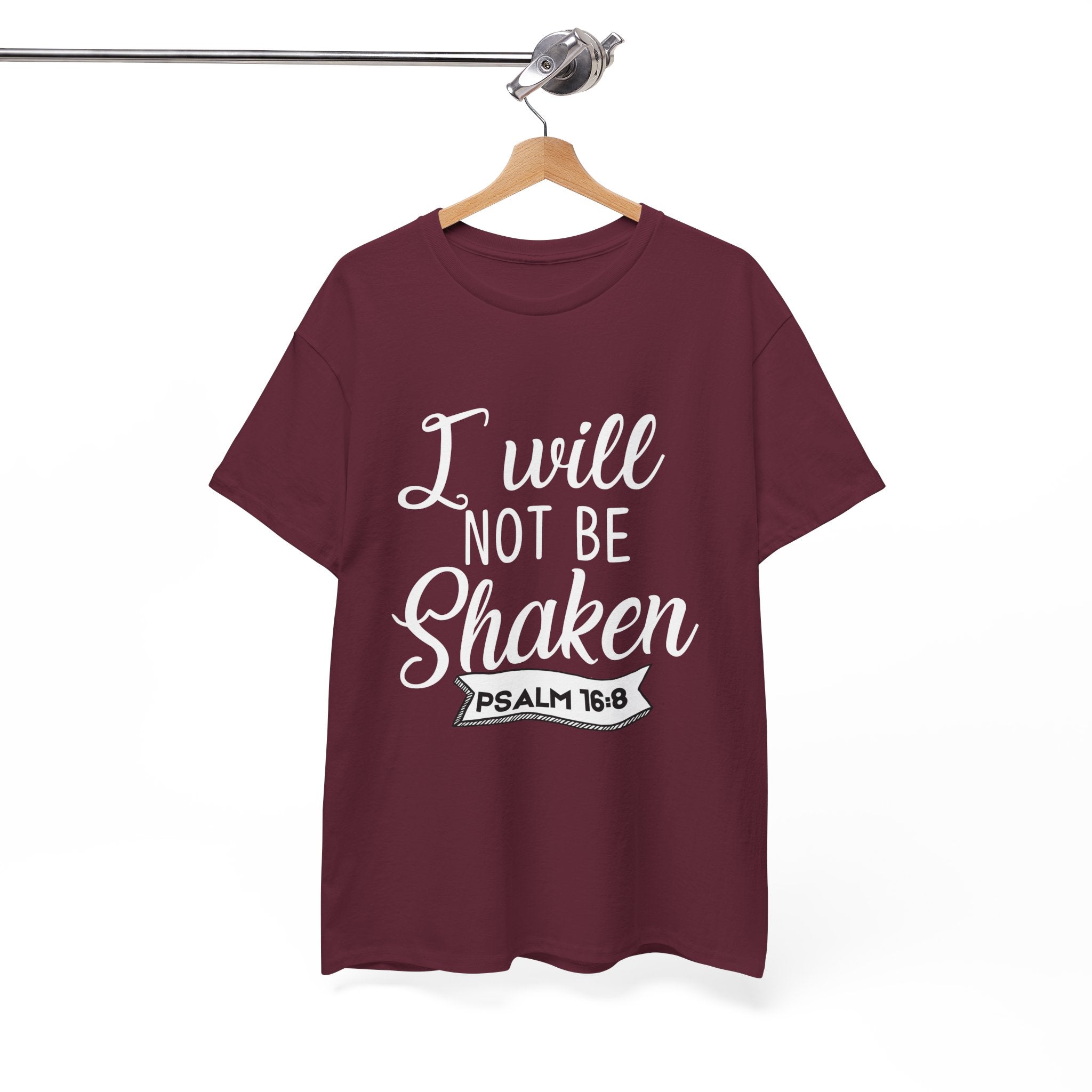 Unshaken Psalm 16:8 T-Shirt - Essential Grit Edition