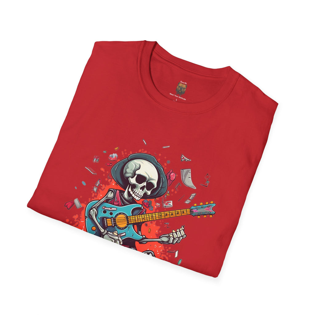 Skull Guitarist Tee (Dark Colors) | Unisex Rock Graphic T-Shirt